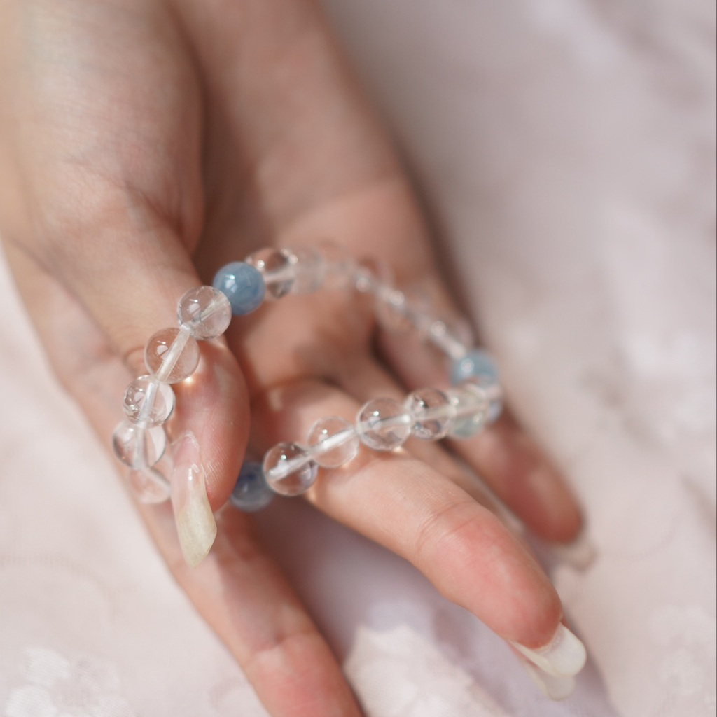 Clear Blue Bracelet view 1