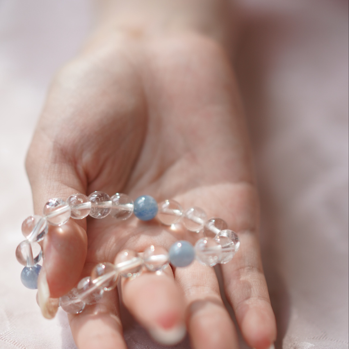 Clear Blue Bracelet view 4