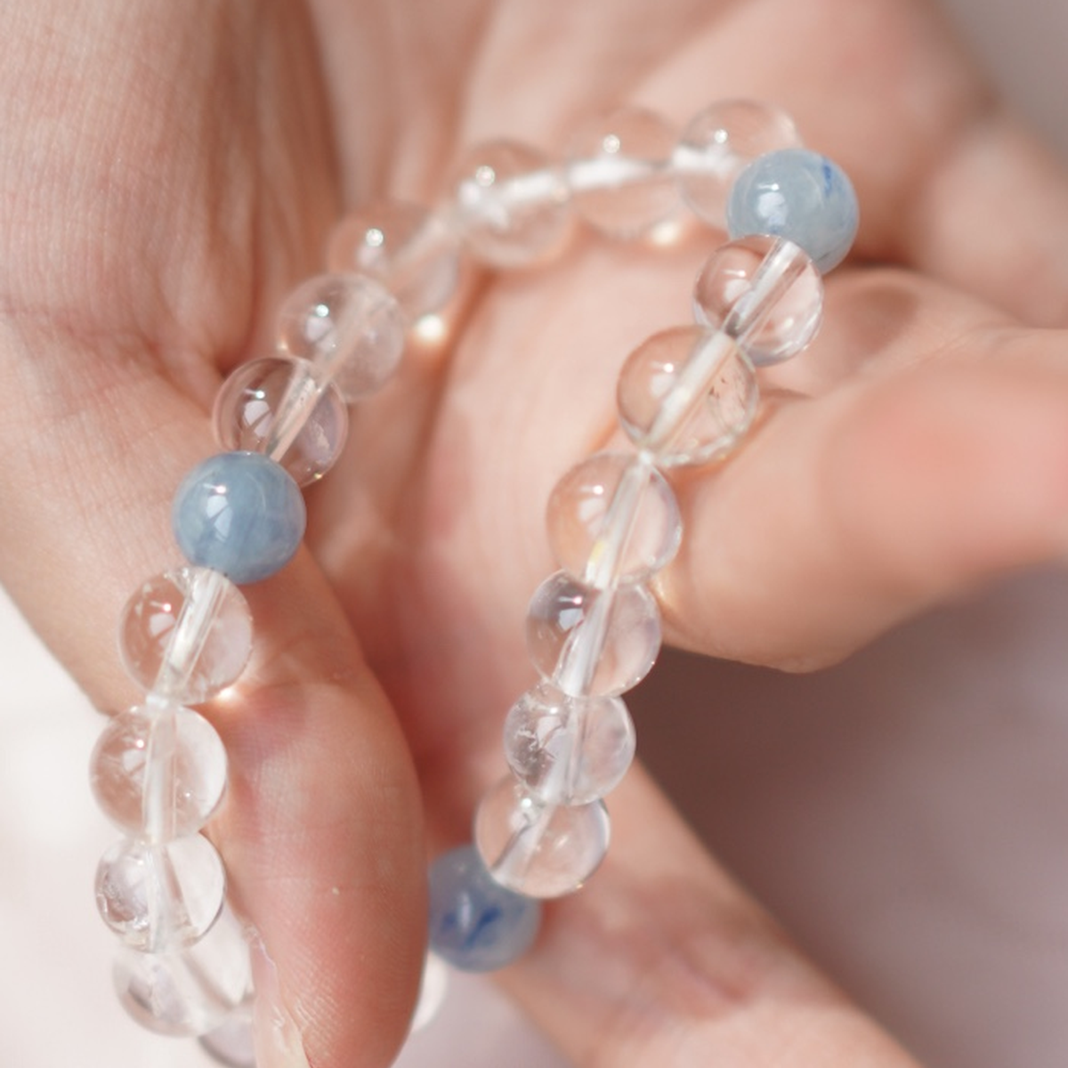 Clear Blue Bracelet view 6