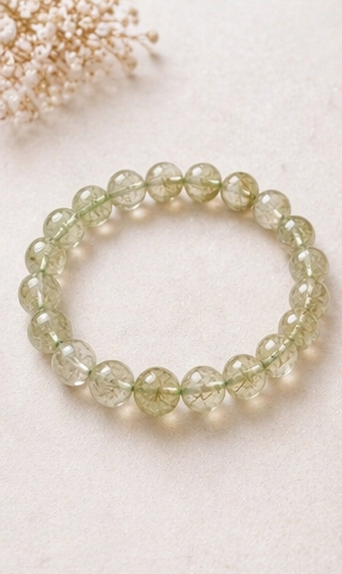 Green Rutilated Quartz Bracelet view 1