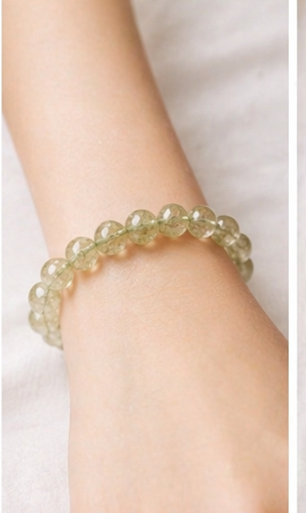 Green Rutilated Quartz Bracelet view 2