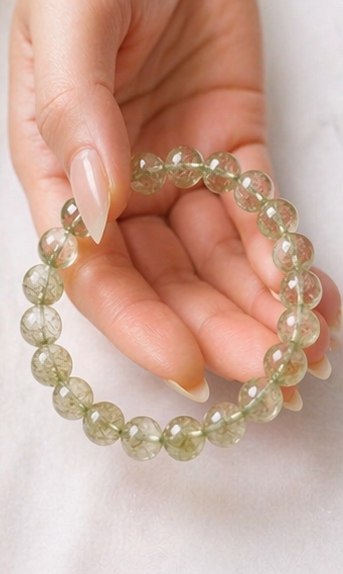Green Rutilated Quartz Bracelet view 3