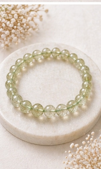 Green Rutilated Quartz Bracelet view 4