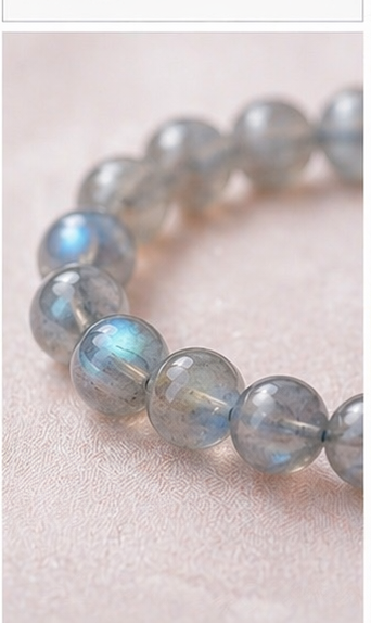 Grey Blue Moonstone Bracelet view 5