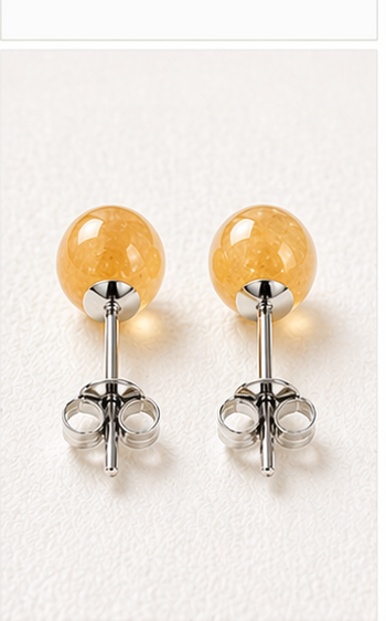 Sunlit Citrine Stud Earrings view 6