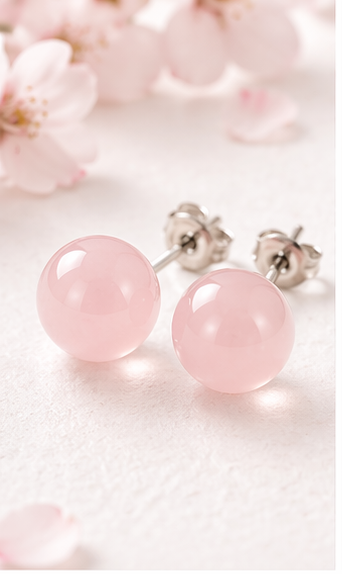 Sakura Blush Stud Earrings view 1