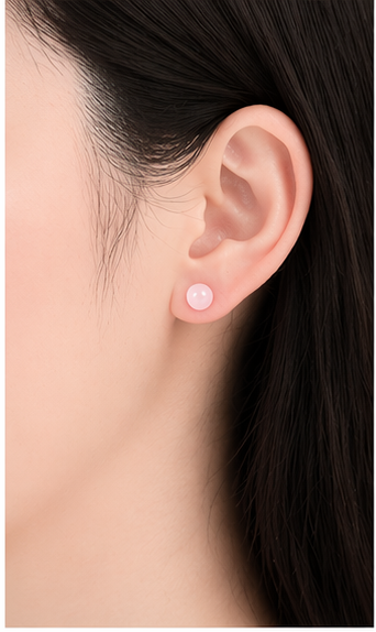 Sakura Blush Stud Earrings view 3