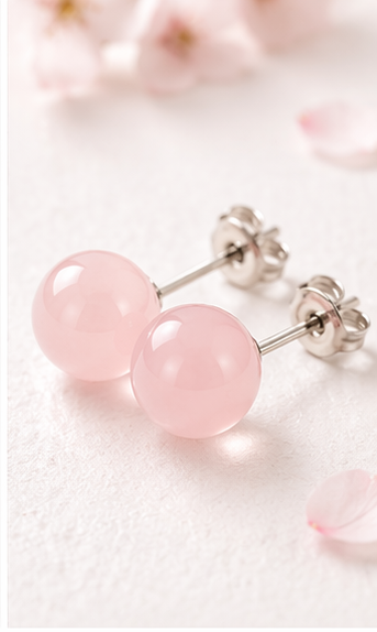 Sakura Blush Stud Earrings view 4