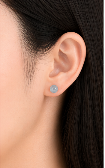 Aqua Veil Stud Earrings view 3