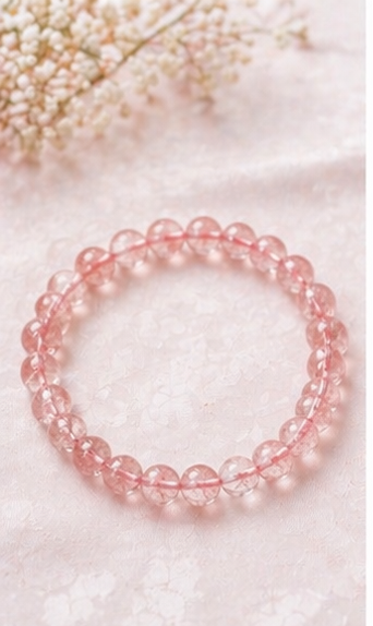 Strawberry Quartz Bracelet view 1