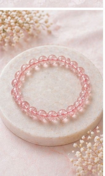 Strawberry Quartz Bracelet view 5