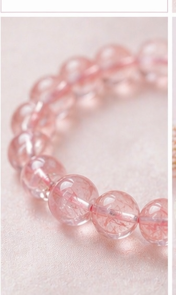 Strawberry Quartz Bracelet view 6