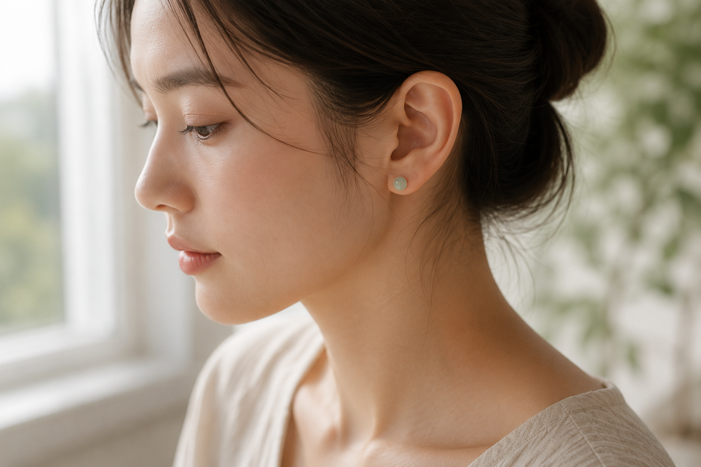 Verdant Glow Stud Earrings