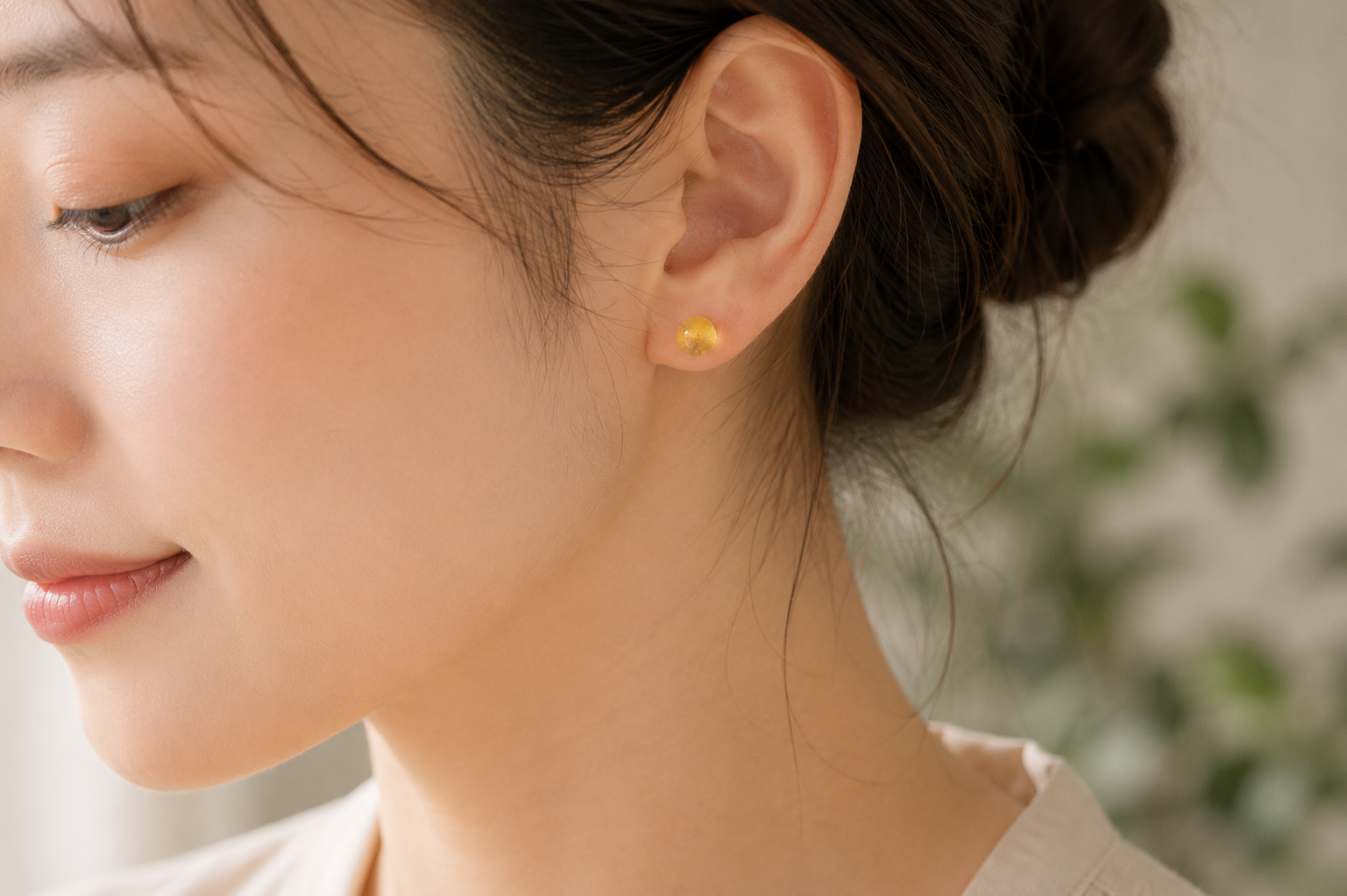 Sunlit Citrine Stud Earrings